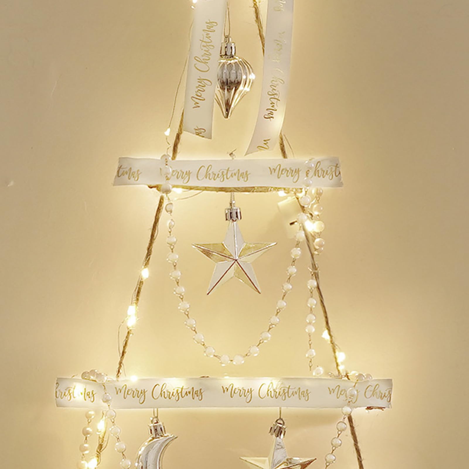 Albero di Natale da Appendere al con Forma a A Ramoscelli In Legno Con
