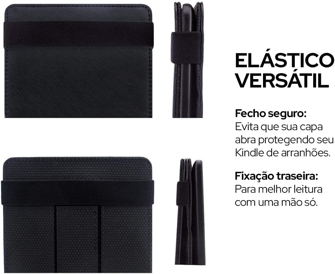 WB Novo Kindle (16GB) e Kindle 11ª Geração Silicone Flexível e Sensor Magnético Freedom Preta (Não compatível com Kindle 10ª Geração, Kindle Paperwhite e Kindle Oasis) 3