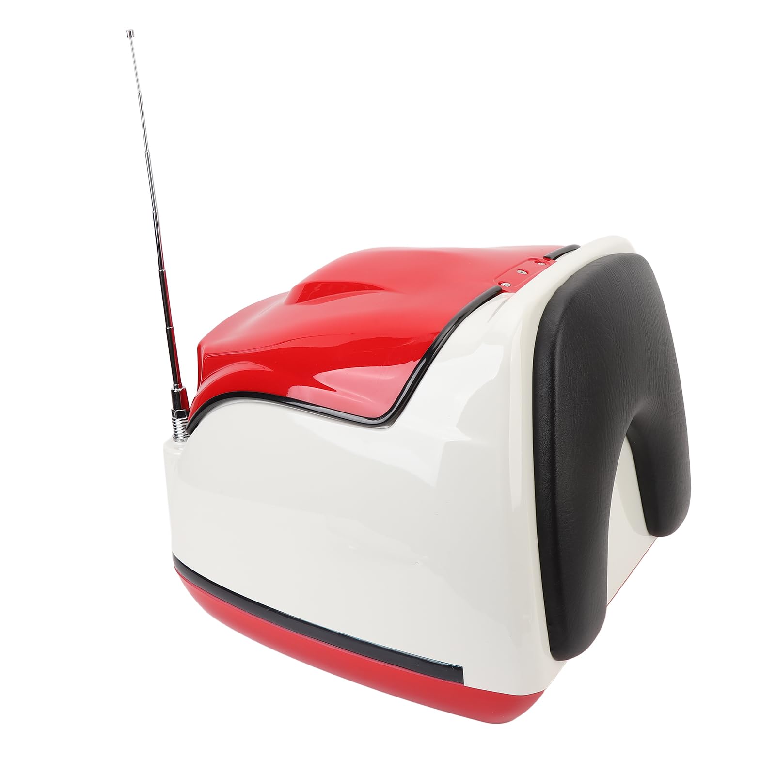 SEAFRONT 38L Moto Top Case, Coffre de Queue Verrouillable ABS (Rouge Blanc)
