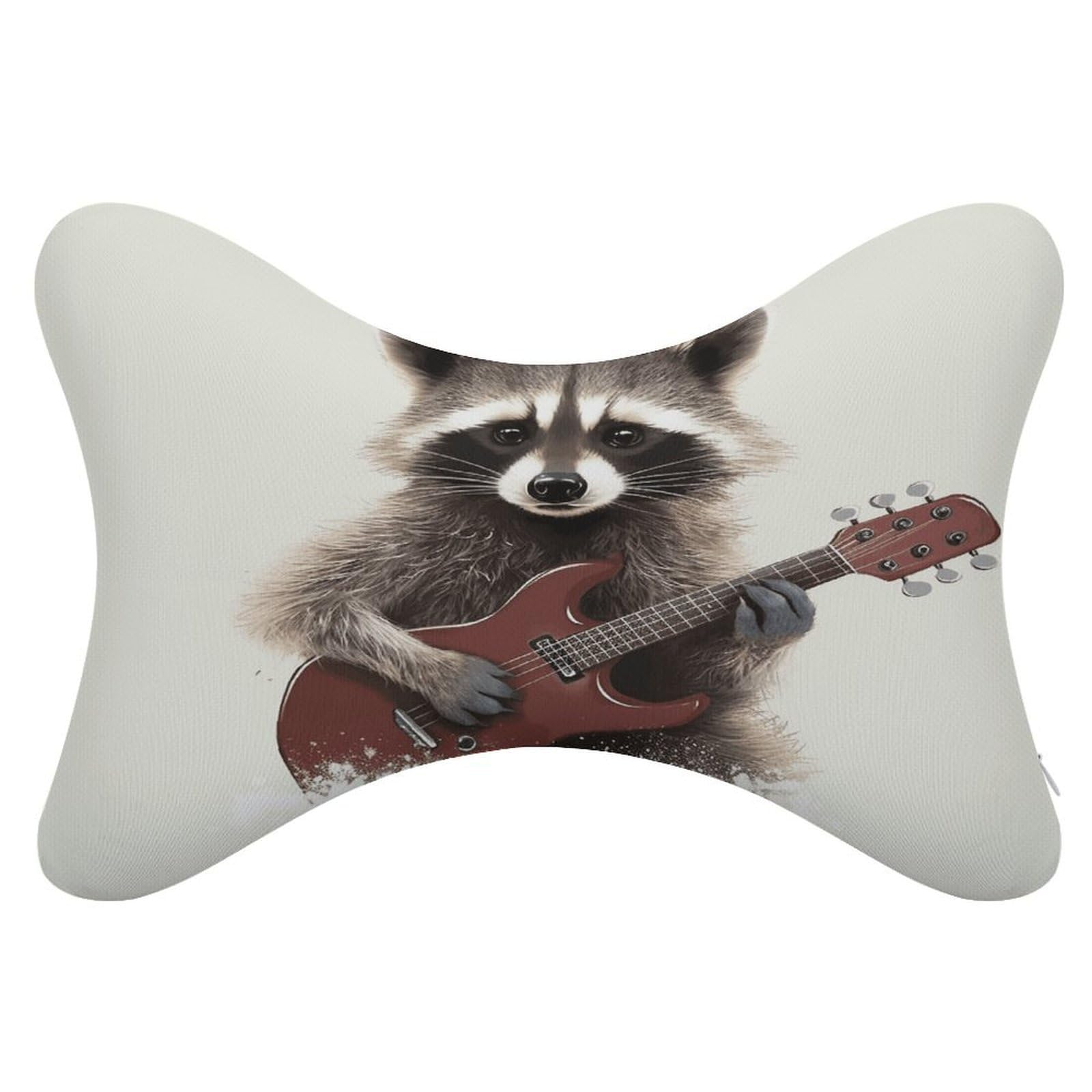 VstaDank Funny Raccoon Car Neck Pillows 2 Pack Removable Ergonomic Cervical Support Pillow Fashion Cozy Bone Shaped Pillows Soft Car Headrest Pillow for Office Airplane Most Car
