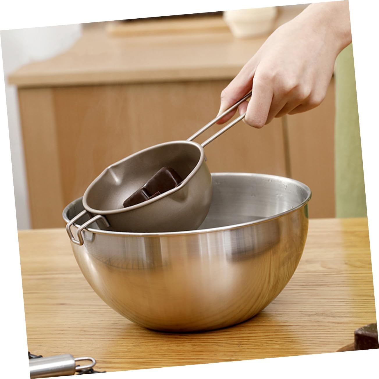 Butter Melt Bowl Handle Melting Pot for Chocolate Candy Melts Cheese Wax Compact Easy to Use