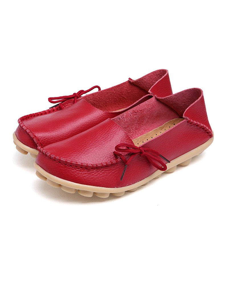 Mocassini da donna in vera pelle fatti a mano morbidi e confortevoli scarpe casual