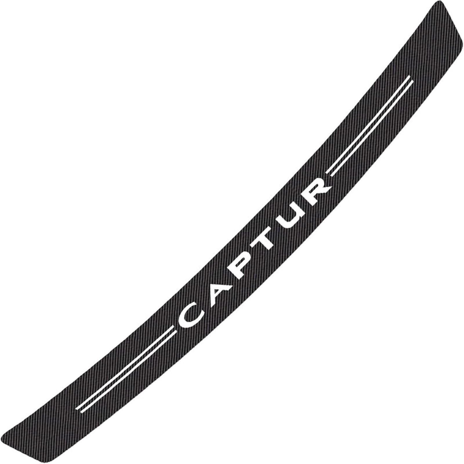 Klhywen White Car Rear Bumper Protectors For Ren-Ault Captur, 90Cm Tailgate Trim Strip Trunk Door Sill Edge Guard Carbon Fiber Anti-Scratch Sticker Styling Accessories,
