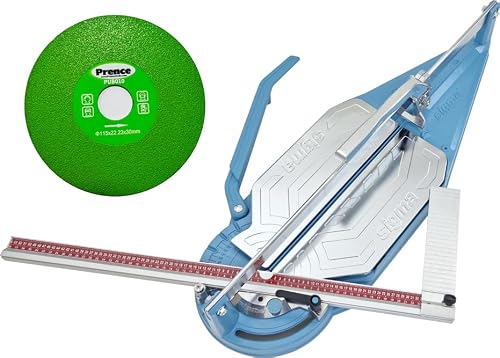 Sigma 30" Tile PUSH Cutter 4CN + 4.5" Multicut Diamond Grinder Blade | Measurements are in INCHES