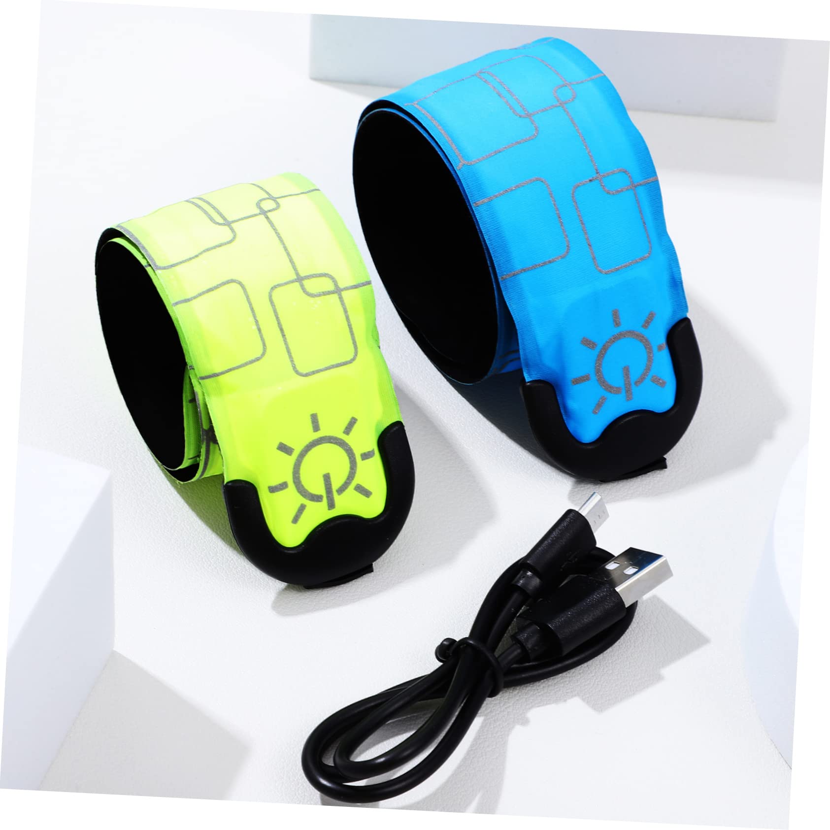 ibasenice 4pièces Lot de Brassards Lumineux LED pour Cyclisme Et Jogging avec Modes Éclairage Et Clip