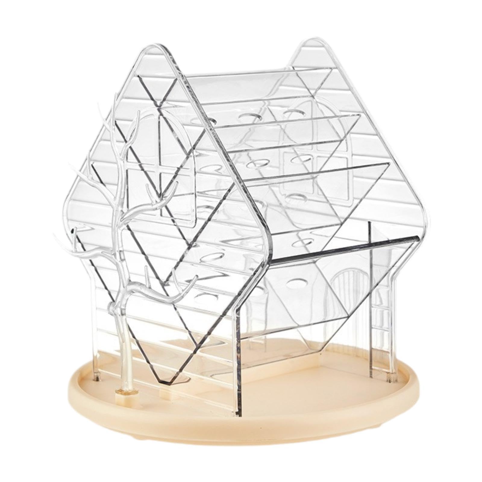 MERIGLARE Organizer-Etui für Make-up-Pinsel, Lipgloss und Hautpflegeprodukte – ideal für Kommode, Schreibtisch und Badezimmerablage, Klar