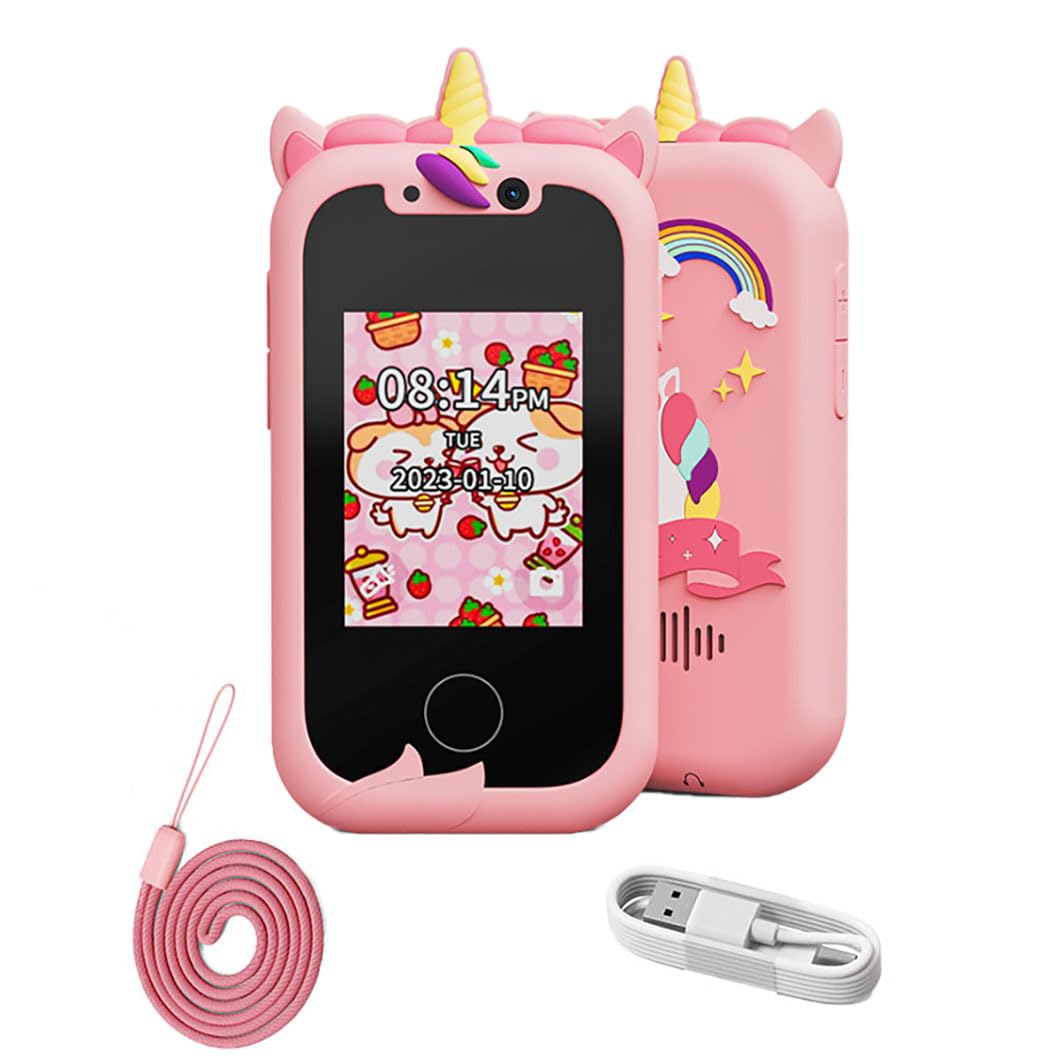 Educational Smartphone Toys for Kids,, Touch Screen HD Dual Camera Cell Phone, Kids Cell Phone for Girls, 3-10 Years Old Boys and Girls Toys Children's Christmas Birthday Gifts (Model 2)