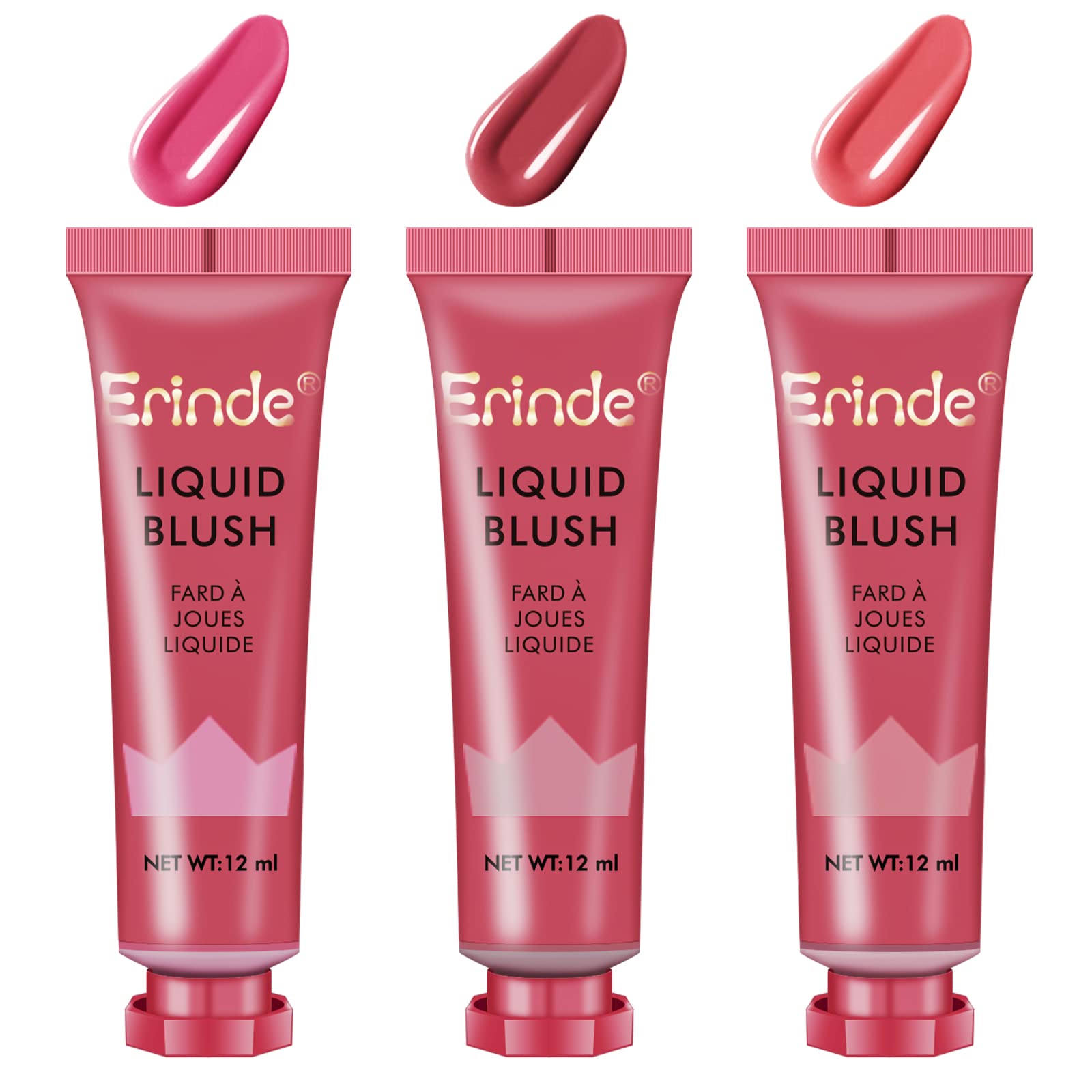 Buy [3 Pack] Erinde Liquid Blush Cream Blush Makeup Lightweight