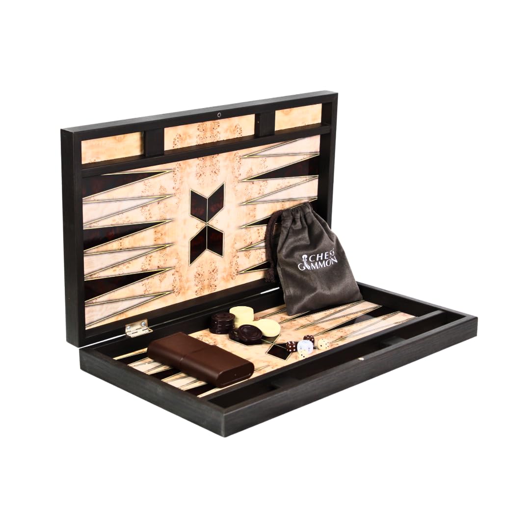 Ensemble de backgammon en bois 58,4 cm