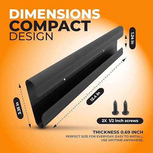 Miniatura 2 de Estante de aluminio para copas de vino, 2 unidades, soporte para copas de vino debajo del gabinete, estante para copas de vino montado debajo del