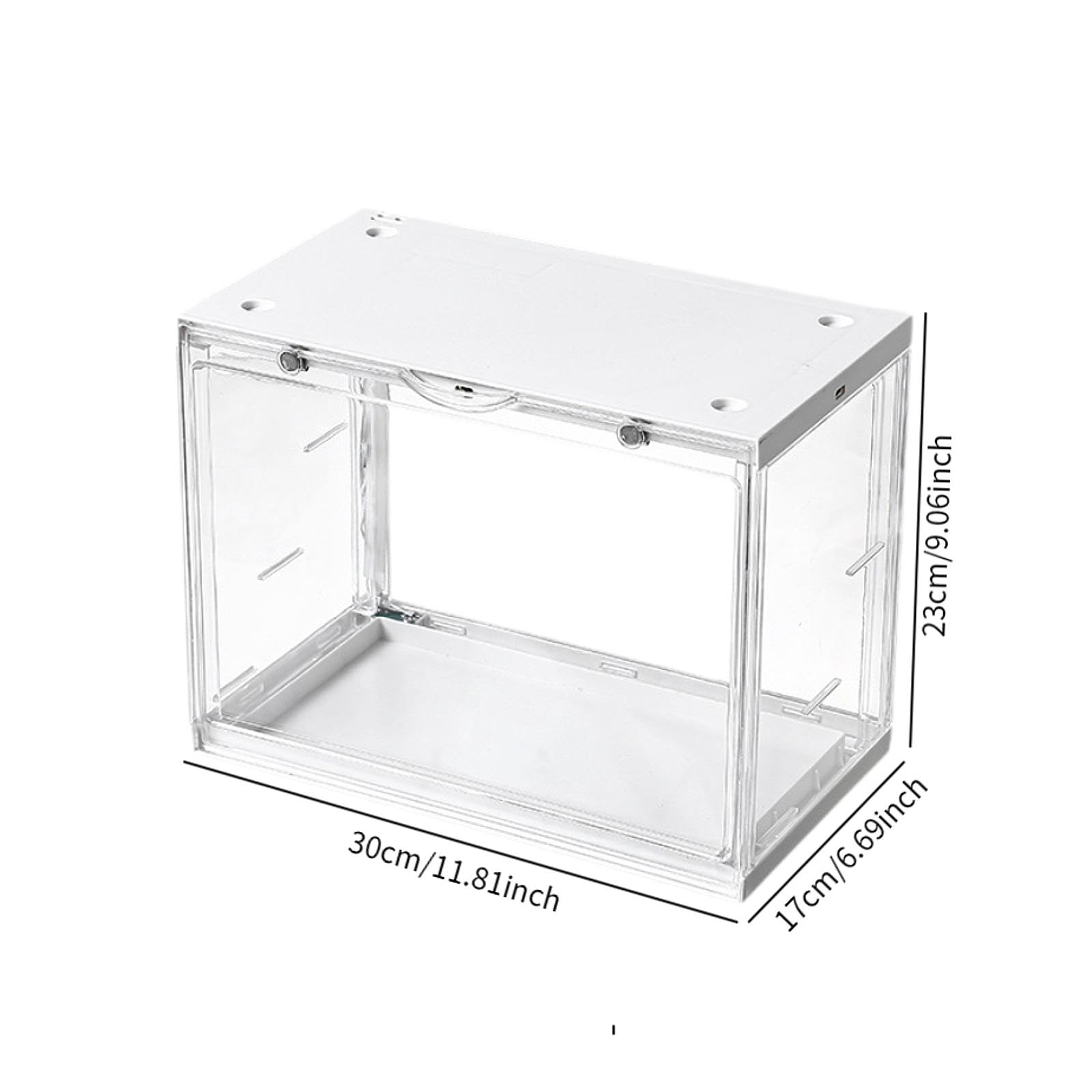 Vitrine Transparente pour Figurines, Boîte de Rangement pour Poupées, Stable, Anti-poussière avec éclairage, Présentoir pour Figurines et Mini-jouets