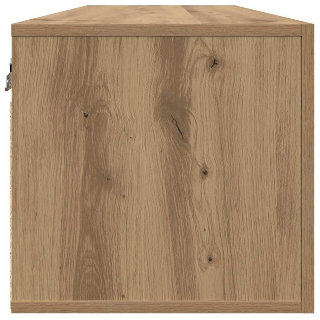 vidaXL Armoire Murale Montage Mural Chêne Artisanal 100 x 36,5 x 35 cm, Armoire Murale Moderne, Espace de Rangement généreux, Design élégant en Bois, Organisation compacte et Efficace