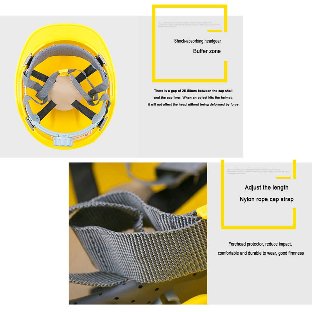 Elmetto Protettivo | Casco da Lavoro con Visiera Corta | elmetto Antinfortunistica elmetto da Cantiere Casco da Lavoro Casco da Cantiere Protezione Cantiere ponteggio