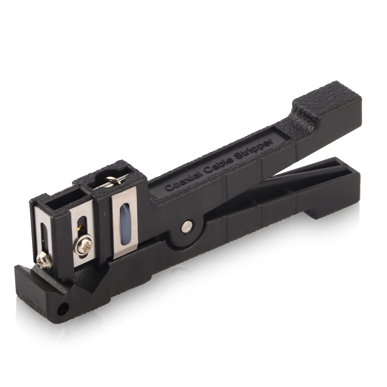 Zunate Black Optical Fiber Strippers, Horizontal Coaxial Cable Stripping Knife, Cable Cutter Hand Stripper Tool, 4.8Mm-7.9Mm Peeling Diameter, 45-165 Model, For Fiber Optic Cable Construction