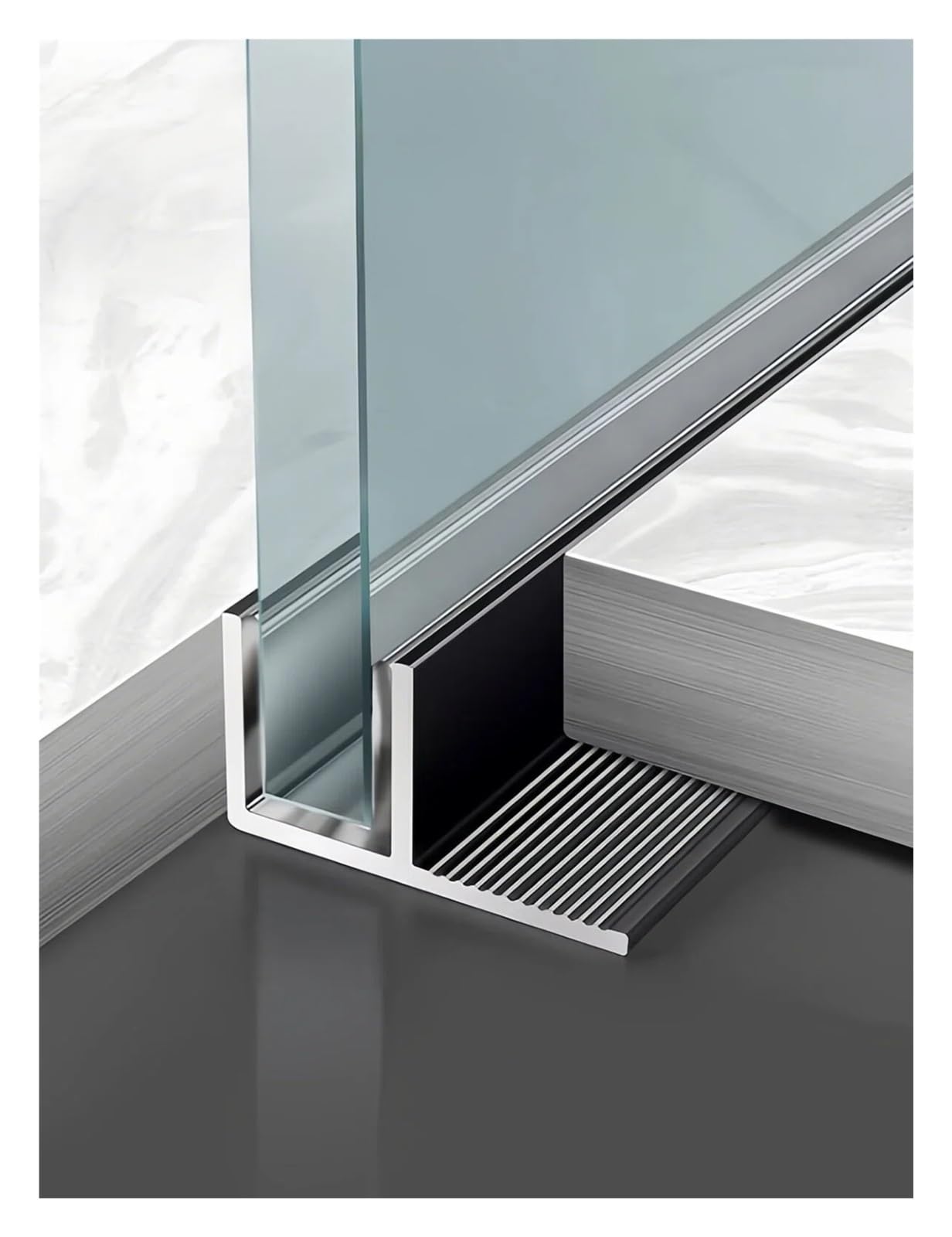 Barre de douche étanche pour fixer une paroi en verre sans fuite d'eau 150cm