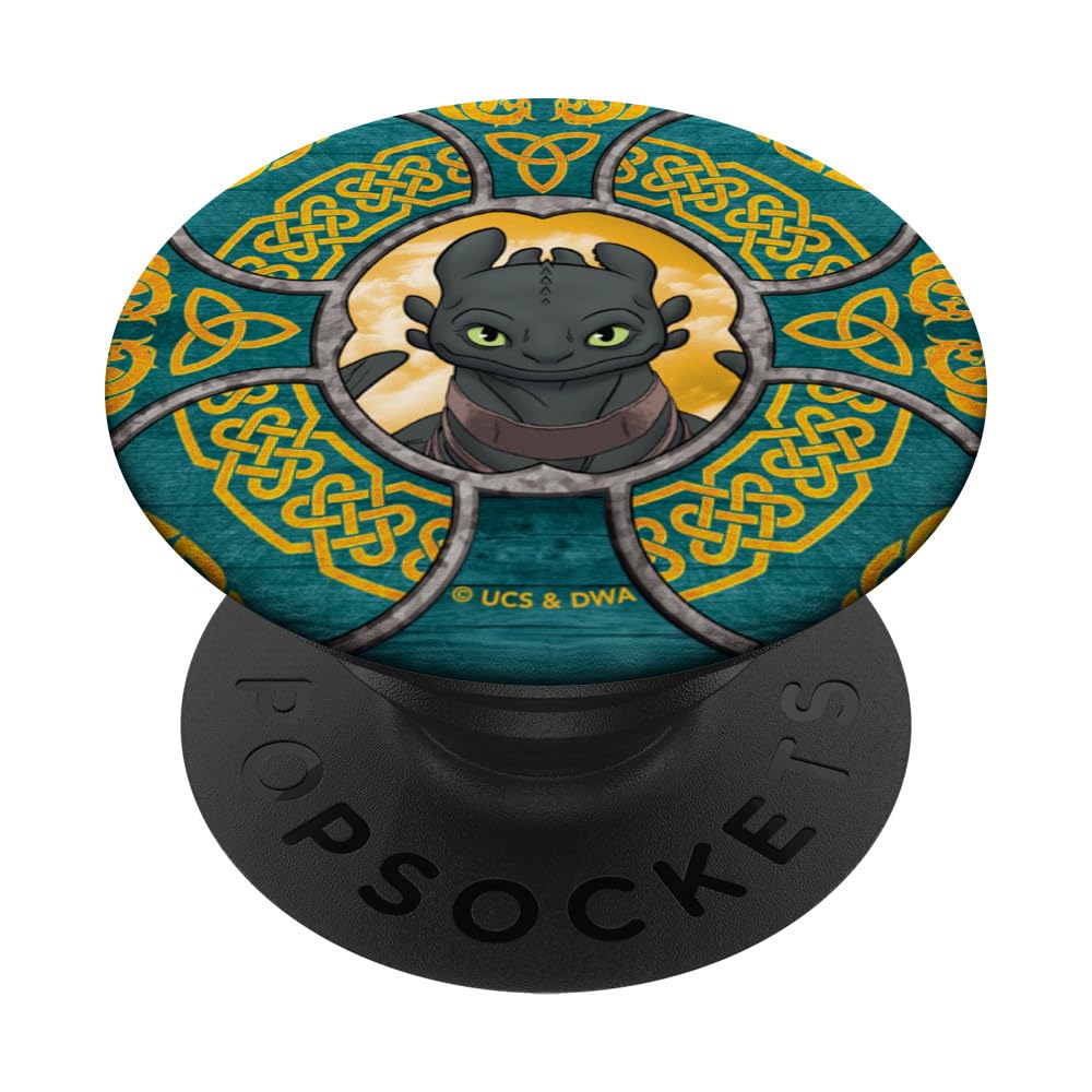 DreamWorks Dragons Toothless Portrait Viking Motif PopSockets Adhesive PopGrip