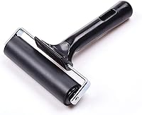 AKIRO 4-Inch Rubber Brayer Roller for Printmaking, Stamping & Glue Application - Easy Glide, Comfortable Grip