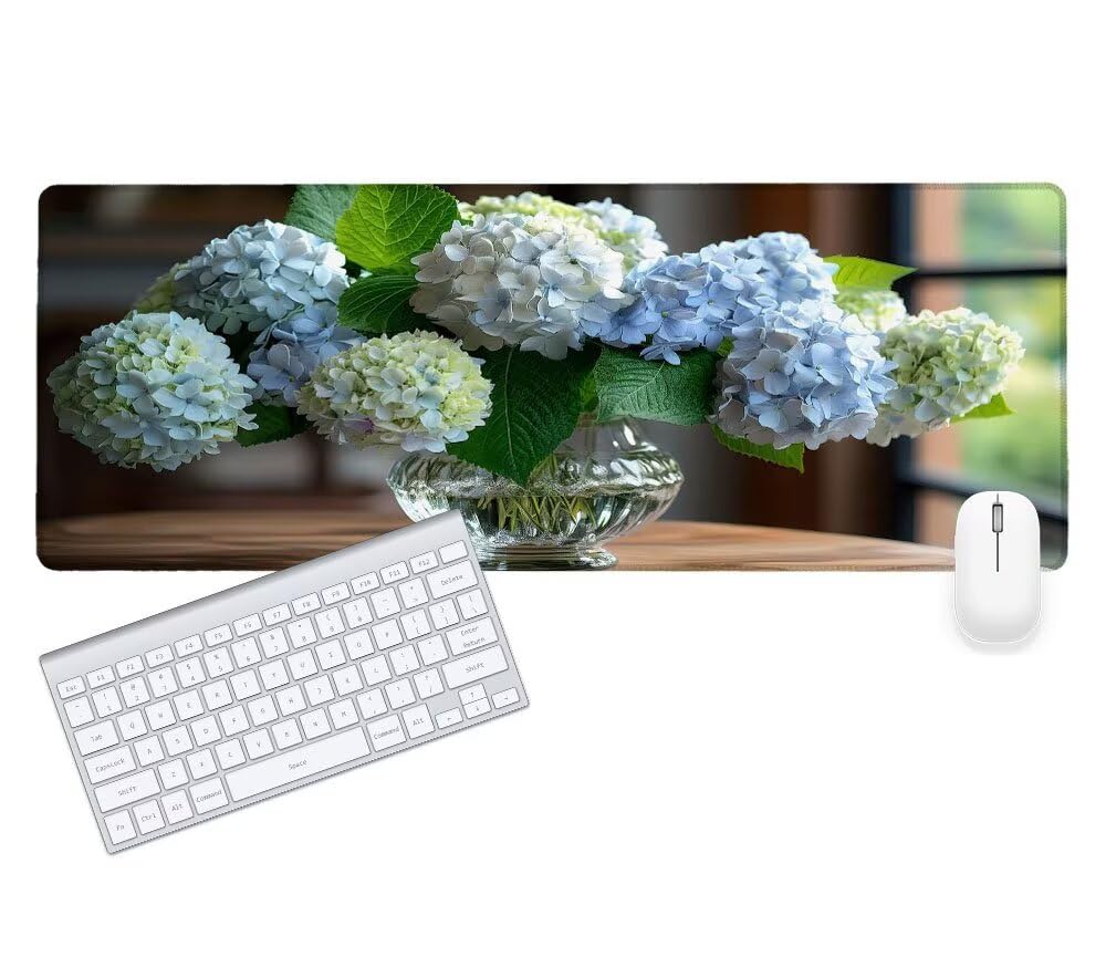 Alfombrilla de Ratón Gaming Flor, Alfombrilla Ratón XXL 1200x600x3mm, Grande Planta Mouse Pad con Bordes Cosidos, Impermeable Base de Antideslizante Caucho Tapete Rato para Oficina Hogar Gaming N-7