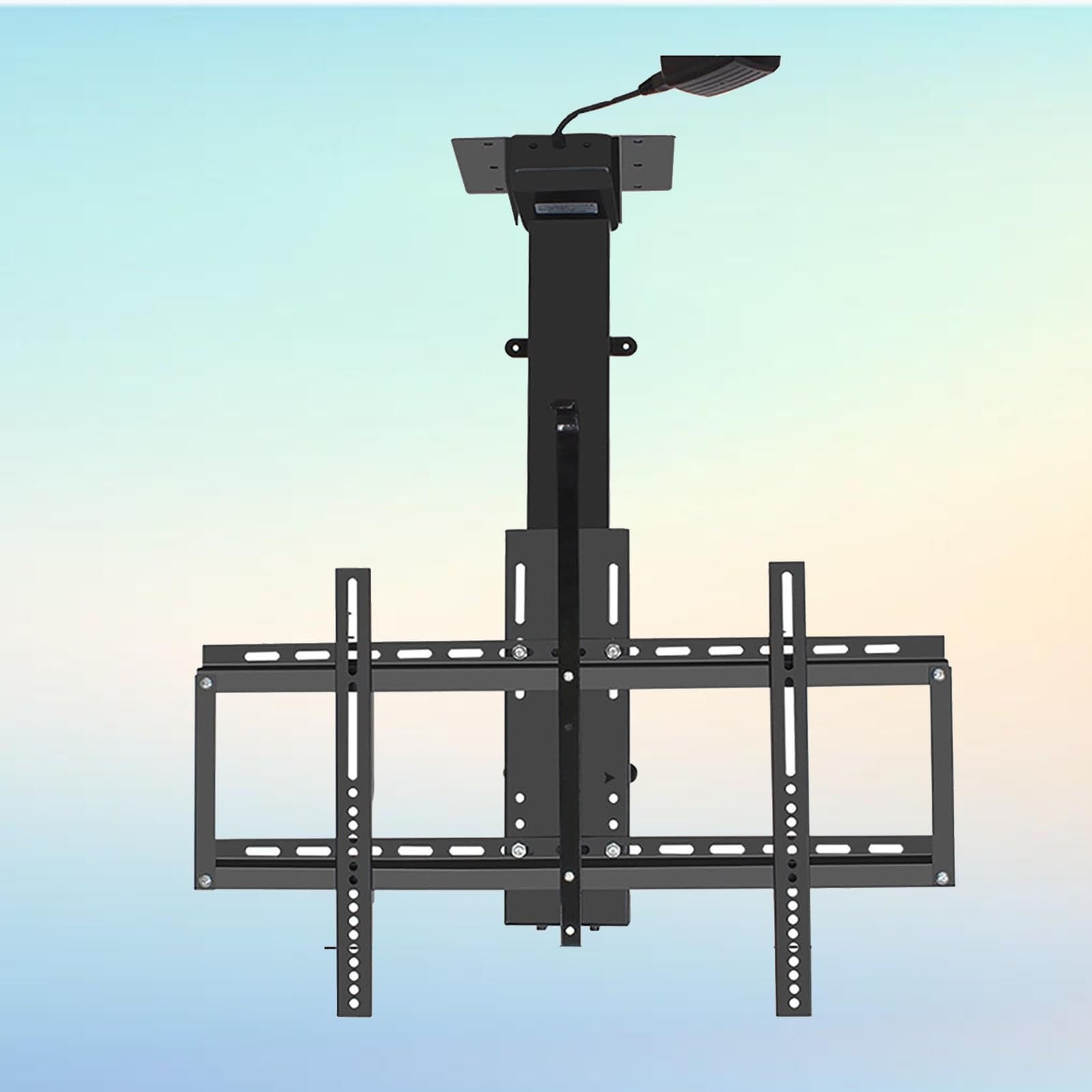 HTTGDGDH With Remote Control Motorized Ceiling Tv Mount, Hanging Tv Mount Bracket, Electric Tv Lift And Memory Setting, For 32" - 75" Tvs Up To 50Kg/132Lbs,A