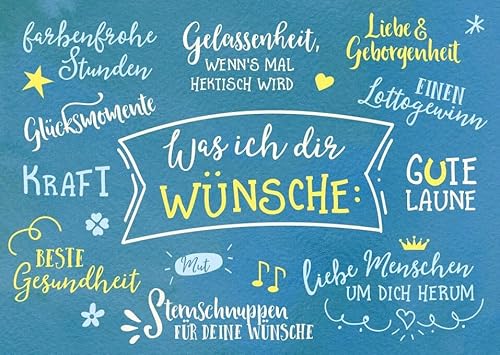 Geburtstags-Postkarte mit Lebensweisheit - Farbenfrohe Karte voller Glück, Kraft und Liebe - Geschenk der Hoffnung, Freundschaft & Freude Geburtstags-Postkarte mit Lebensweisheit - Farbenfrohe Karte voller Glück, Kraft und Liebe - Geschenk der Hoffnung, Freundschaft & Freude