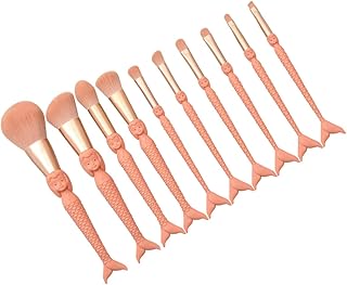 Artibetter 10pcs Makeup Brush Set Orange Merm...