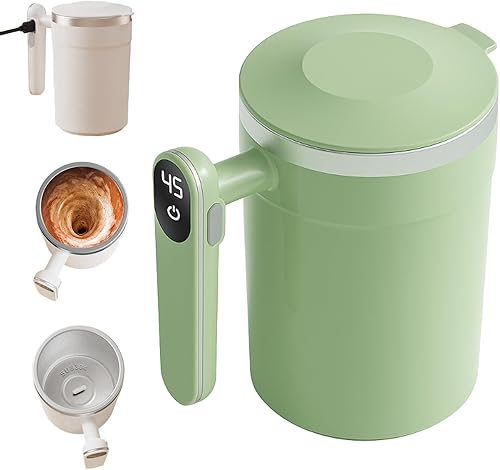 KAMOJI Taza de café magnética automática autoagitante, taza de café magnética automática 2026 para oficina y escuela, taza de viaje de acero