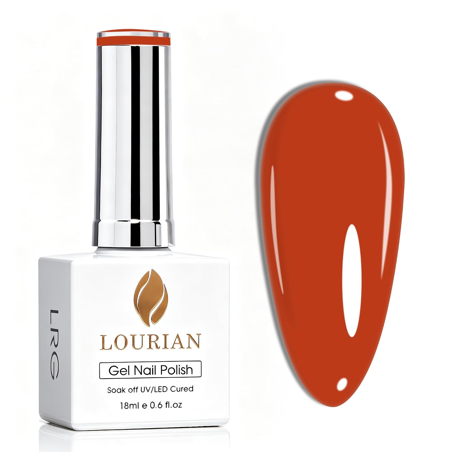 18ml Burnt Orange Gel Nail Polish, Trending Fall & Winter Color Gel