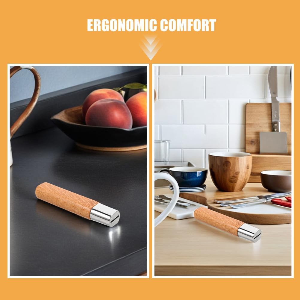 Ipetboom 3pcs Wooden Knife Handle Replacement Kitchen Wood Cutter Grip Handle for Kitchen Chefs DIY Knife Making Repair Accessories