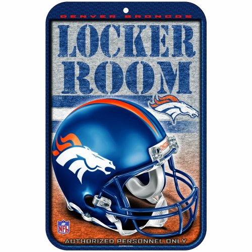 NFL Denver Broncos 11-by-17-Inch Locker Room Sign