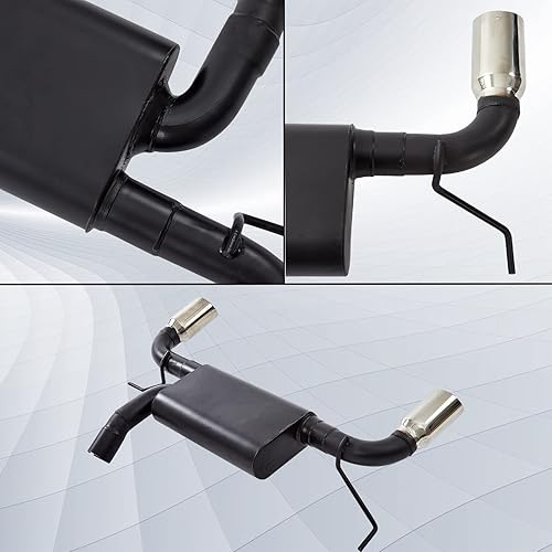 Miniatura 4 de Kit de silenciador de escape para Wrangler JK 2007-2017, kit de sistema de escape Catback de punta de doble pared, ilimitado 3.6L V6 2 puertas y 4