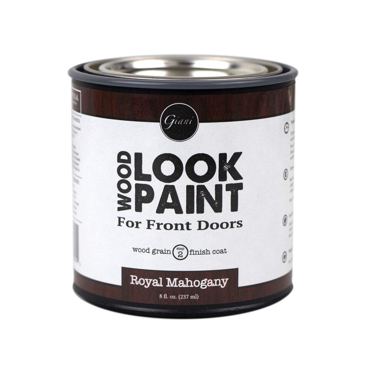 Giani Wood Look Grain Finish Coat for Front Doors 8 oz. (Royal Mahogany)