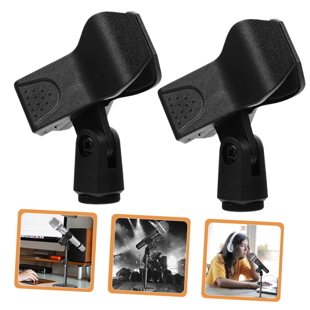 CORHAD 2Pcs Microphone Clips Mic Stand Clips for Easy Installation Practical Mic Accessories for Studio Use and Daily Needs