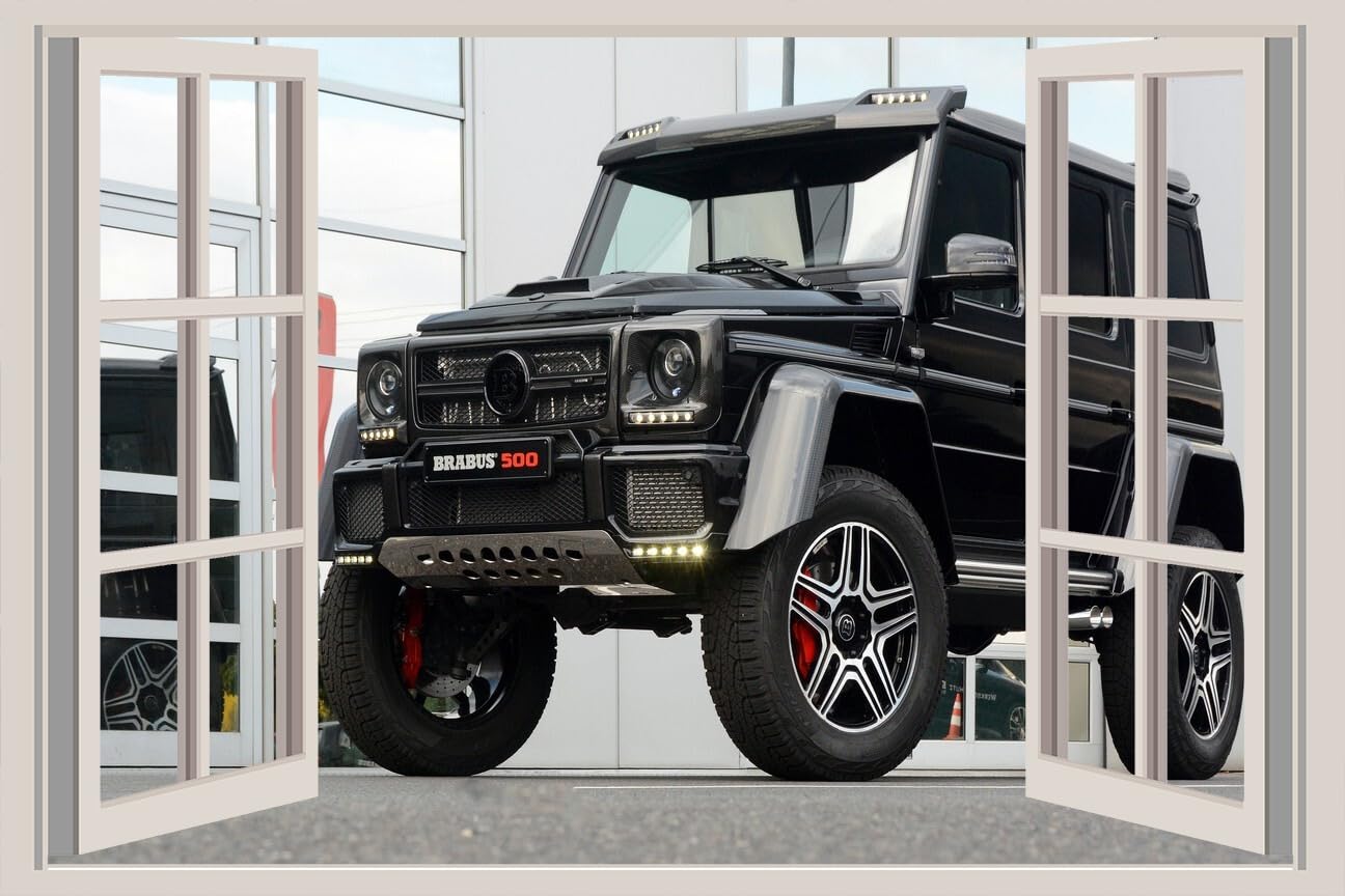 JVERF - JZZA16692 Mercedes Benz| Self-Adhesive Open Window Wall Sticker