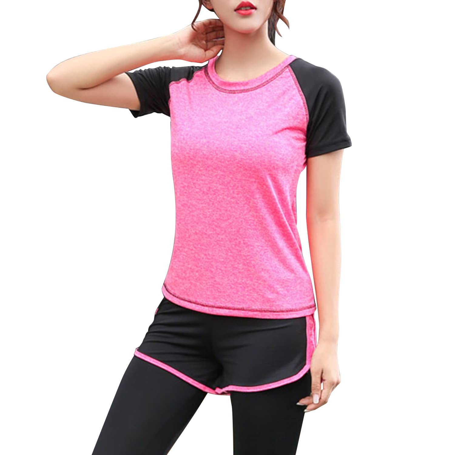 Abbigliamento Sportivo da Donna Tuta da Ginnastica Yoga Suit 5 Pezzi Completo Sportivo Fitness Running Jogging Training Abbigliamento