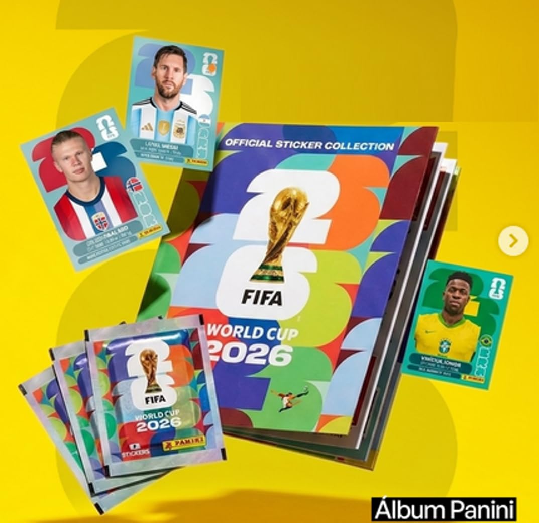Panini FIFA World Cup 2026 Album Ufficiale + 20 Pacchetti Figurine Mondiali 2026 Collezione Calciatori + portachiave pallone