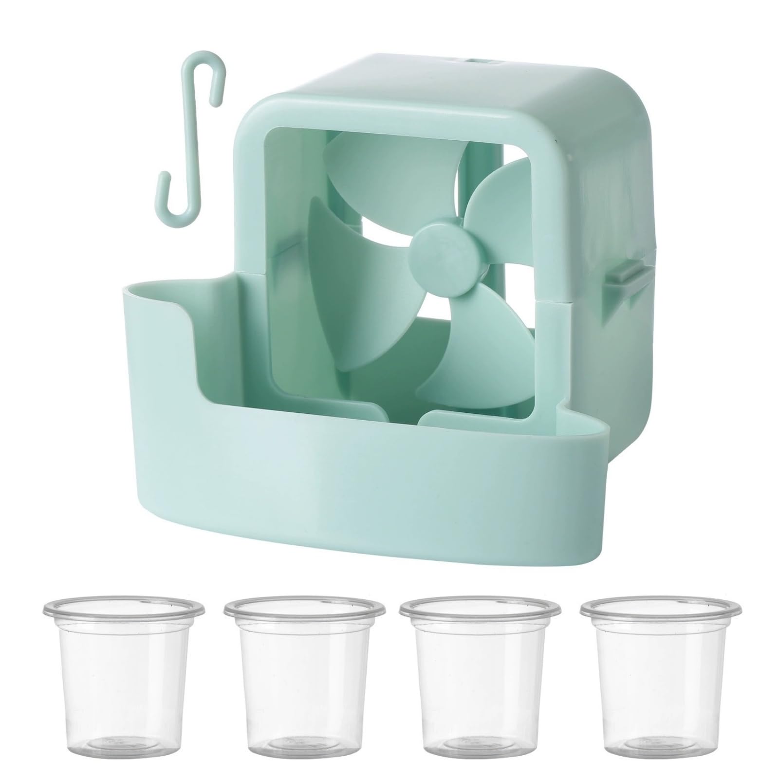 Hook Mount Fan Cup Holder Clear Cups Fan-Mounted Cup Shelf Molded Plastic Cooling Accessory Open Front, Blue | Hard Drive Cooling | Fans Heat Sinks & Cooling | Computer Components & Parts-image-31