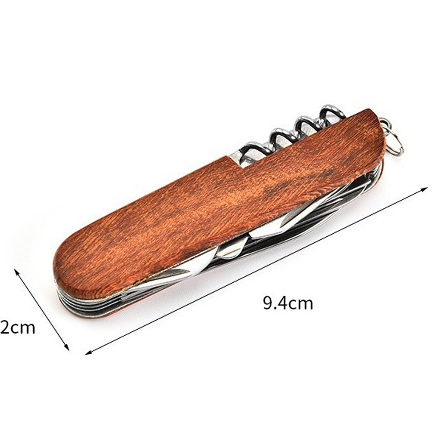 Multitool 8-en-1 Personnalisé Avec Gravure, Pince Pliante Compacte Avec Manche En Bois, Mini Outil De Poche EDC for Camping, Cadeau De Noël Unique & Idée Cadeau Garçon D'Honneur for Hommes(6pcs)