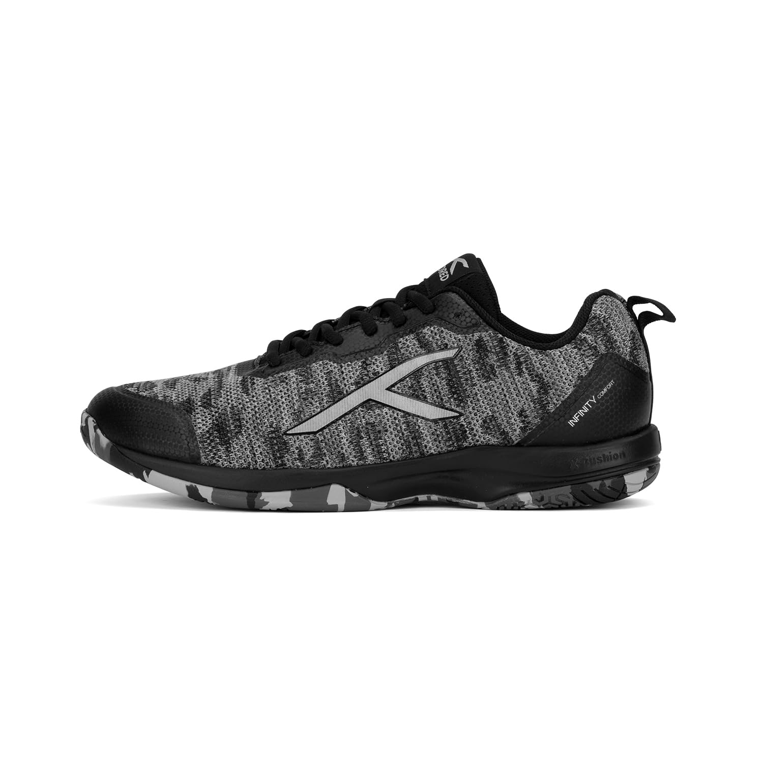 HUNDRED Unisex-Adult Infinity Comfort Badminton Shoes (Non Marking) Also Perfect for Squash, Table Tennis, Volleyball, Basketball & Indoor Sports Lightweight & Durable Knitted (Black/Grey, 8Uk) (B0CB46DYC5) Amazon Price History, Amazon Price Tracker