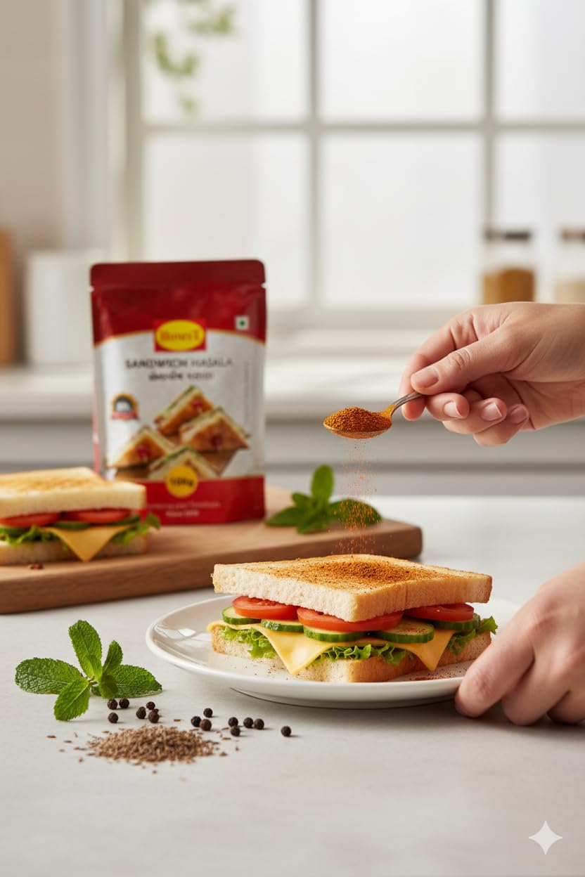 Honest Sandwich Masala Powder Indian Spices & Masala | Blended Spice for Authentic Taste, No Added Colour | Vegetarian - 100gm