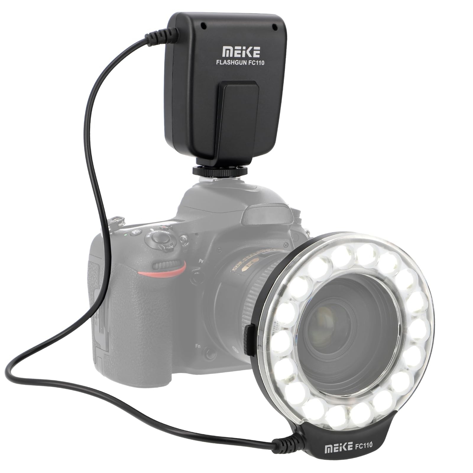 Ayex - Flash anulare Meike FC-110 per fotografia macro, per fotocamere Nikon SLR