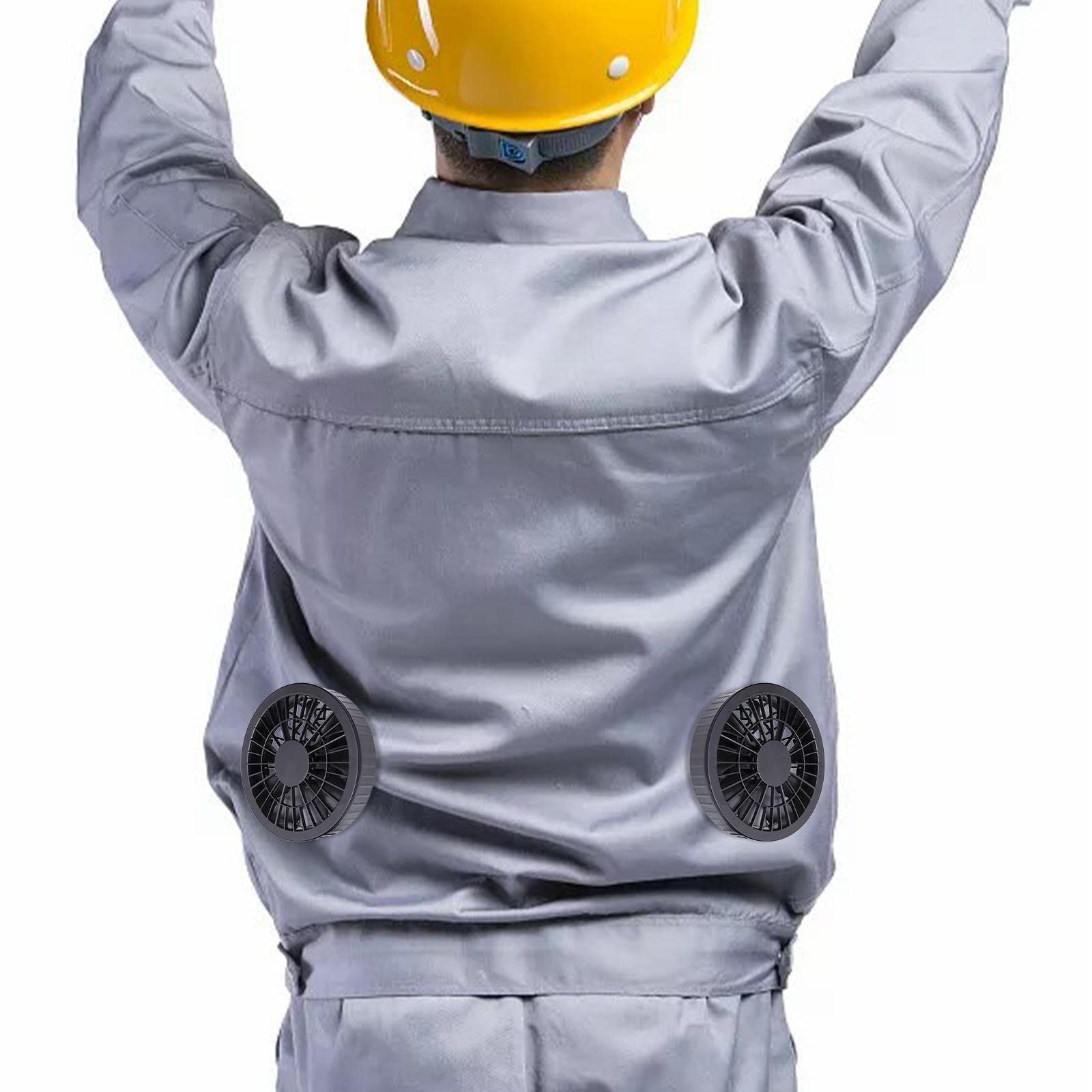 Ventola di raffreddamento per abbigliamento da lavoro, giacca di raffreddamento per lavoratore, grigio, grigio