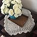 yazi Tablecloths Crochet Square Table Cover Christmas Lace Table Covering Doilies for Furniture Décor Beige Color 15.7inch