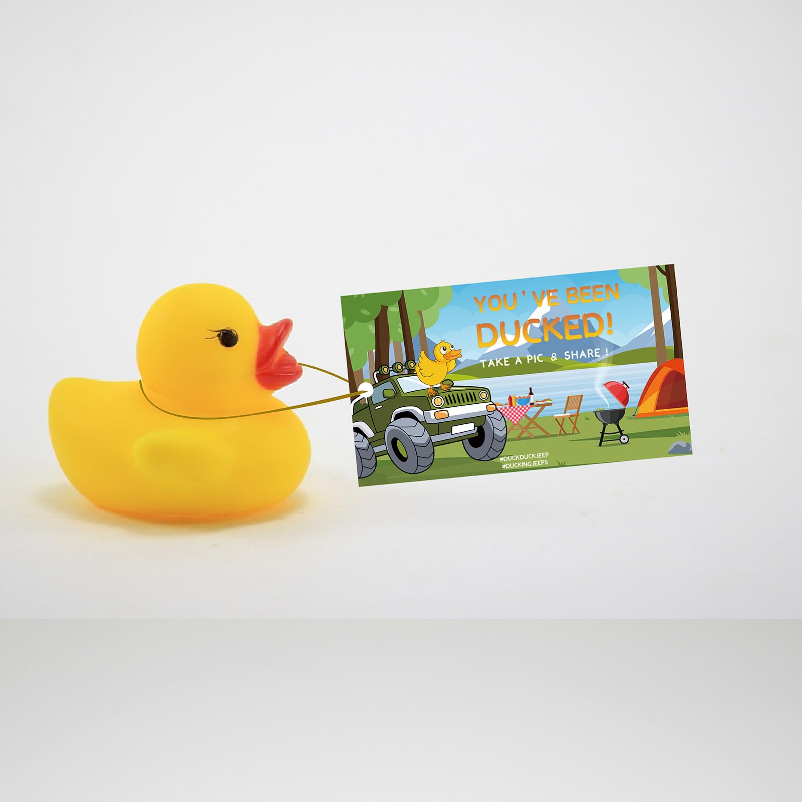 Texas Ente Karten – 50 Stück, „You've Been Ducked!“ Anhänger, 8,9 X 5,1 Cm, Für SUV-Spiel