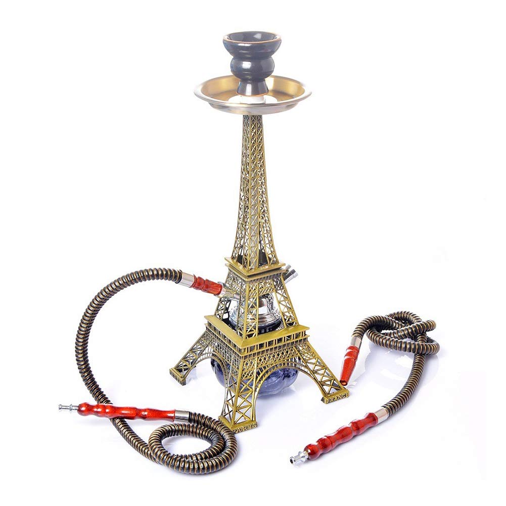 Conjunto de cachimba cachimba Grande de Doble Tubo, Juego de cachimba de Vidrio cachimba Doble árabe Grande, Adecuado para familias, hoteles Extranjeros, Bares, Clubes, hoteles