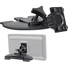 CD Slot Mount for CarPlay Screen Heavy-Duty 360 Rotation Car CD Mount for CarPlay Screen with 4-Button Lock, Compatible with 7-11" GPS Monitors & Portable Car Play Screens