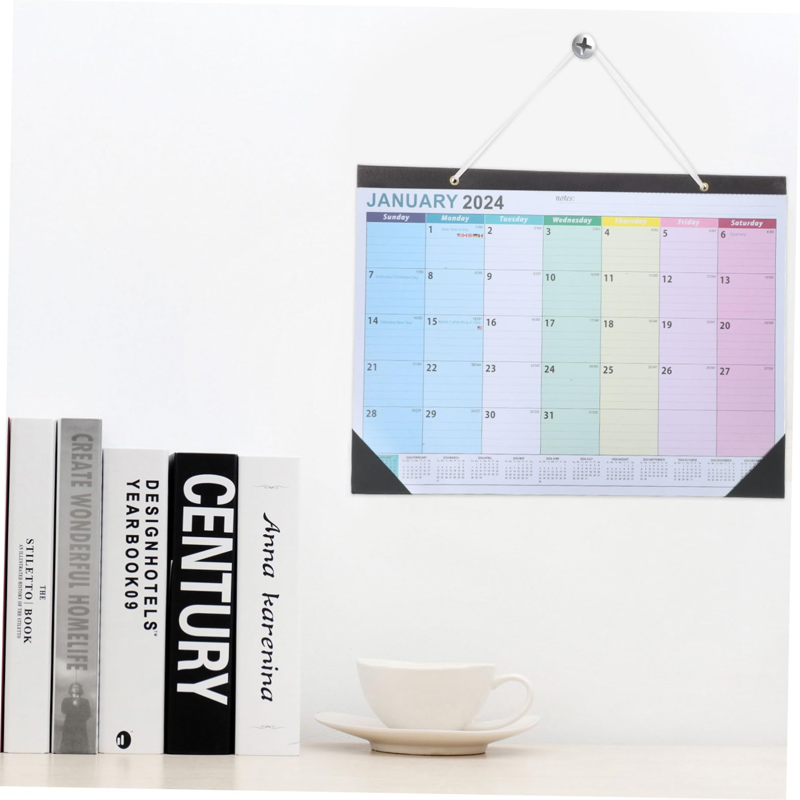 Lurrose 4stücke Creative Agenda Wandkalender Für Schule Und Zuhause Praktischer Planer Mit Notizflächen Für Tägliche Aufgaben Und Termine Für Büro Und Familie