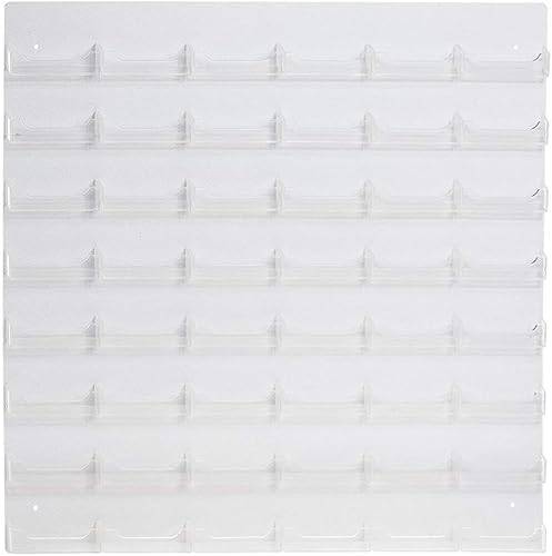 Source One - Tarjetero de 48 bolsillos para montaje en pared todo transparente