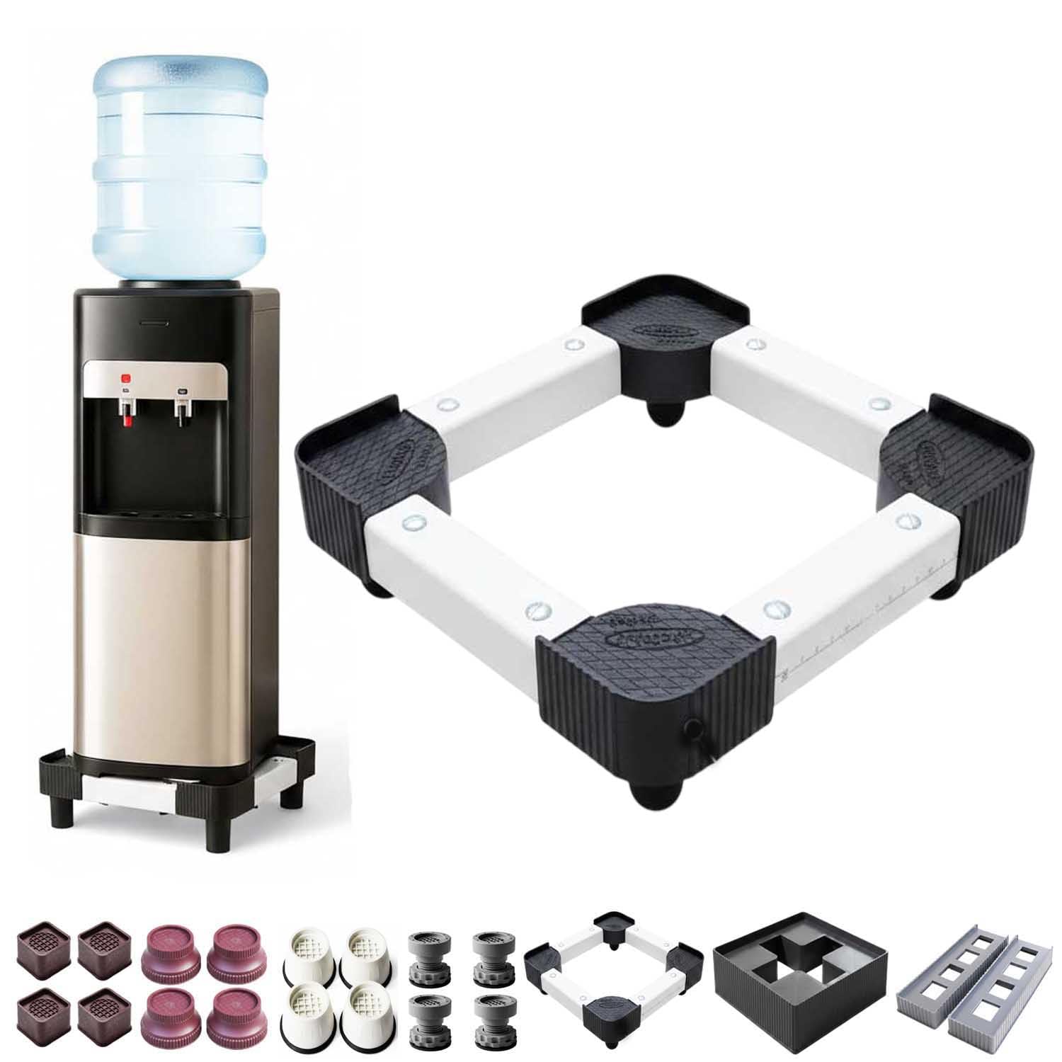 Rust Free Water Dispenser Stand | Anti-Slip Base Support for Water Dispenser Stands | Black & White-image-3