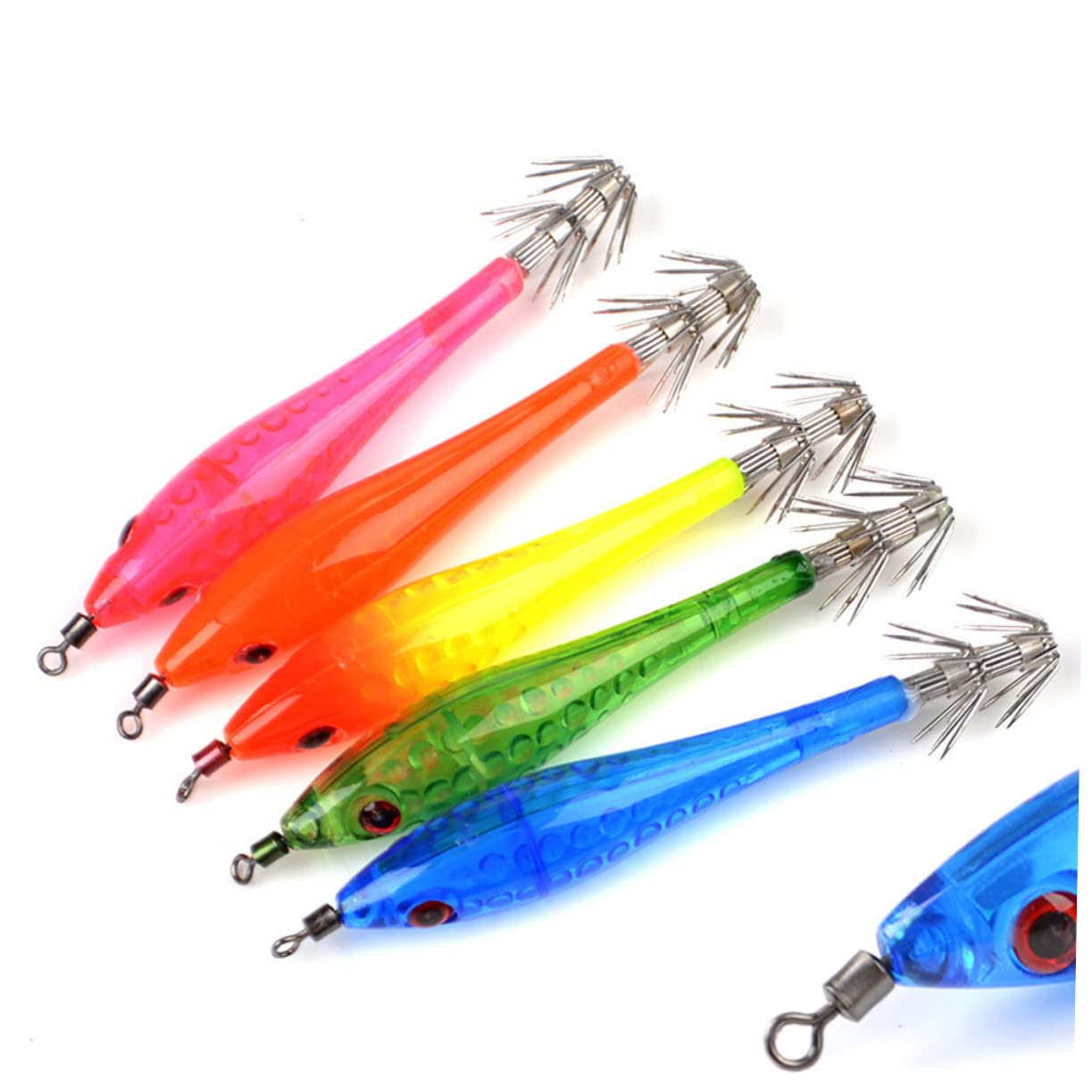 HANABASS amo da mare profondo esche da pesca per amo incandescente di acqua salata gancio di calamaro esca per pescare swimbait amo da pesca calamaro amo da pesca luminoso notturno