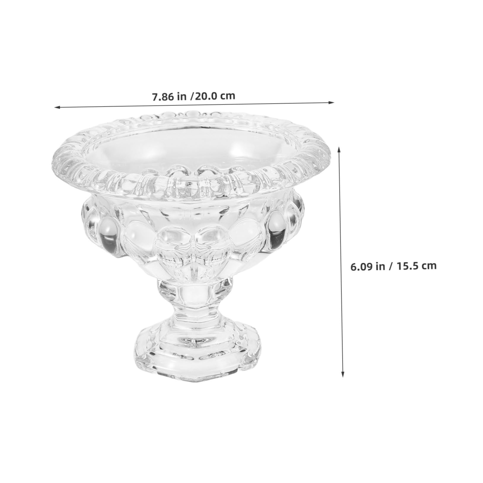 ABOOFAN Coppa Gelato in Vetro Stile Europeo, Piede Decorativo | Festa Estiva, Ciotola in Vetro Trasparente, Dessert Glass Cups per Budini e Drink Freddi